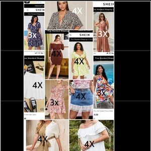 Shein plus size bundle of clothes sized 3x - 4x